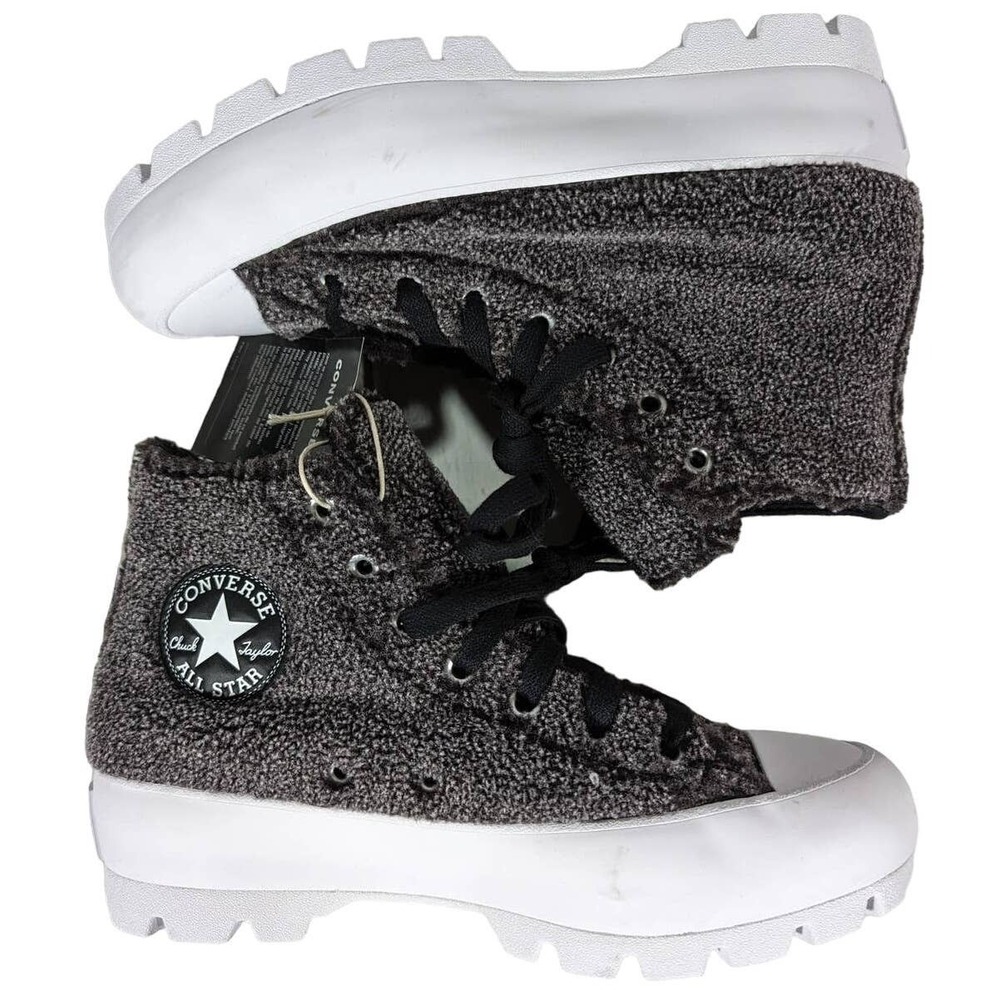 Converse Chuck Taylor All Star Lugged Winter High Top Furry Knit Sneakers 7‎